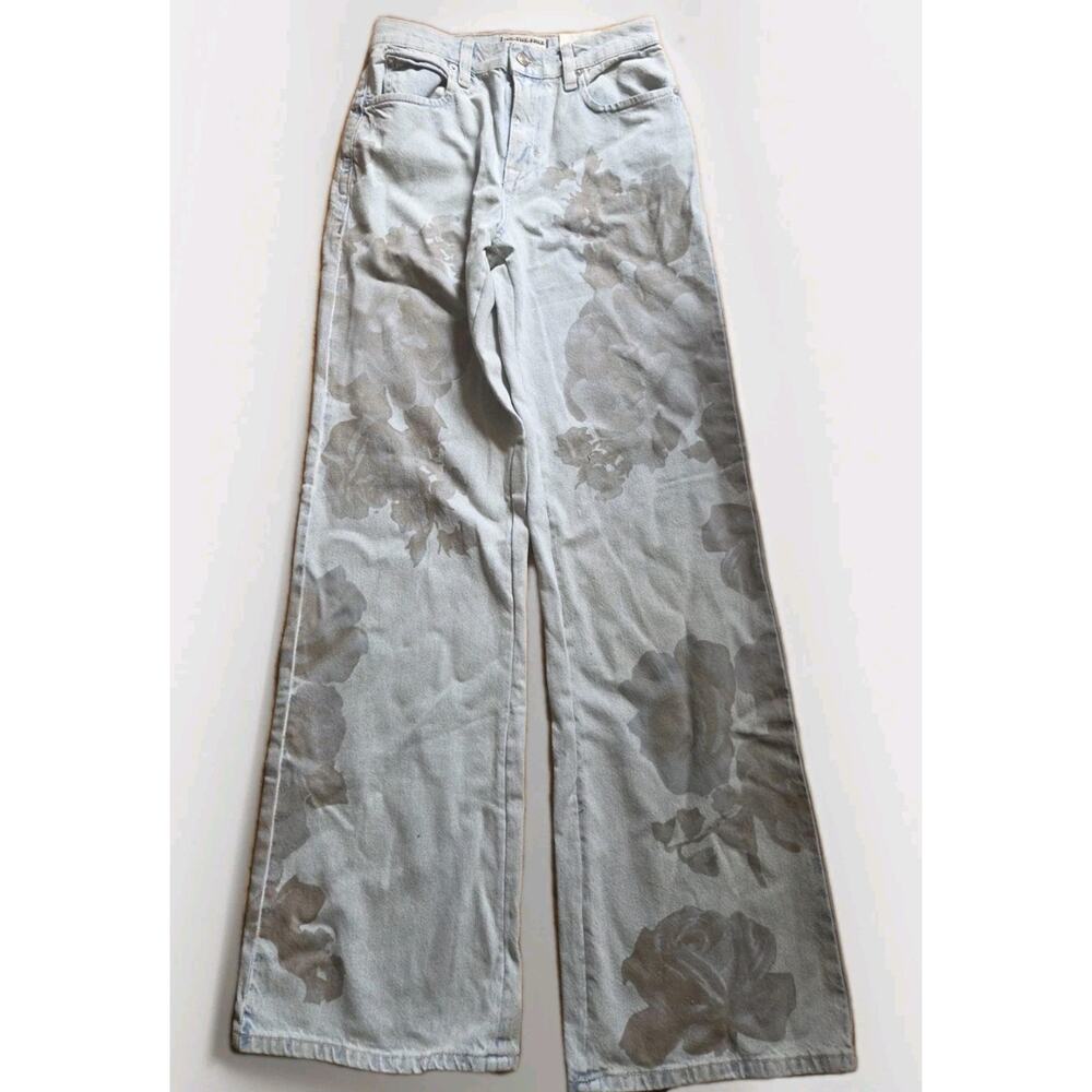 We The Free Tinsley Baggy High-Rise Printed Jeans Sz 26 - Picture 6 of 9
